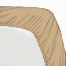 Double Bed Set 4 Pieces Fitted Sheet 1.38 X 1.88 X 0.30 + Top Sheet 2.20 X 2.40 + 2X Pillowcase 150 Thread Count Mattress Box - 米色148 - 查看 2