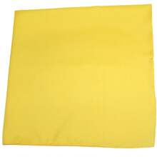 Mechaly Polyester Bandana - Paisley And Solid Colors - Pack Of 4 - Plain Yellow - View 2