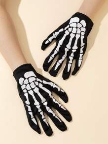 1双骷髅手指万圣节派对手套 - 手套 - 查看 11