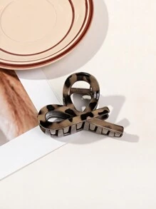 1pc Glossy Brown Leopard Print Elegant Minimalist Large Bowknot Hair Claw For Everyday & Tea Party Wear Claw Clips Hair Clips Hair Jaw Clip Hair Clamps Hair Clutch Hair Catcher Clip Fall Winter Hair Accessories For Women Bows For Vacation Outfits Woman Summer Outfits - Multicolor - View 15