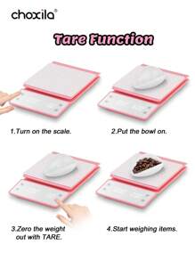 choxila 1 件粉色数字咖啡秤带计时器，3kg/0.1g 高精度浓缩咖啡秤带 LCD 显示屏，电池供电数字厨房秤，用于倒入咖啡、茶、珠宝的电子秤（不含电池）返回学校 - 粉色 - 查看 5