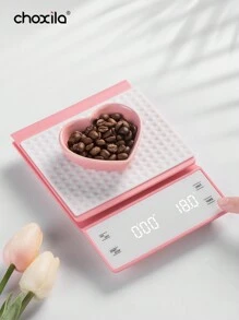 choxila 1 件粉色数字咖啡秤带计时器，3kg/0.1g 高精度浓缩咖啡秤带 LCD 显示屏，电池供电数字厨房秤，用于倒入咖啡、茶、珠宝的电子秤（不含电池）返回学校 - 粉色 - 查看 6