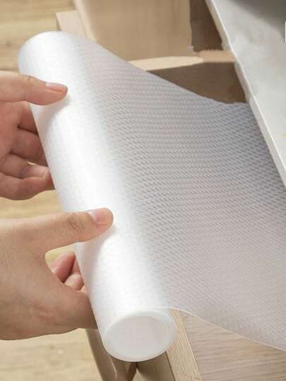 1 Roll Shelf Liner For Kitchen Cabinets EVA Waterproof Fridge Pad Cupboard Mat Easy Placemats Non-Adhesive Drawer Liner