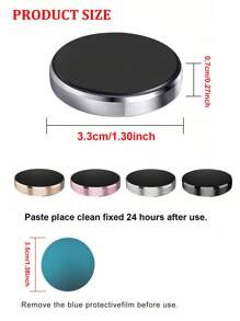 1 pieza Soporte magnético multifuncional mini para celular en el auto para navegación, disponible en rosa dorado/plateado/dorado/negro
