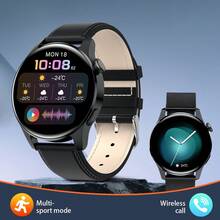 ESFOE 智能手表 260 毫安时电池 智能通话 防水 睡眠监测 跑步计时器 运动记录追踪 时尚男女手表 - 黑色 - 查看 8
