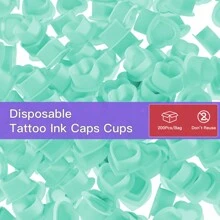 naom 100/200個心形矽膠紋身墨水杯，防潑濺一次性墨水容器，適用於紋身練習藝術家與初學者的紋身用品 - 彩色 - 查看 21