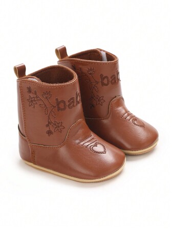 Infant Girls' Warm Winter Boots, 0-1 Years Old Toddler Indoor/Outdoor Crawling Shoes