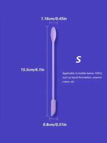 1 chiếc thìa cạo silicon, dụng cụ cạo hai mặt mini để vệ sinh chai đựng kem dưỡng da - Màu tím - Xem 9