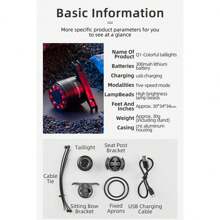 ROCKBROS Bicycle Tail Light Rear Light Rechargeable Bicycle Tail Light Waterproof Bicycle Tail Light USB Charging Riding Night Riding Warning Highway Mountain Bike Tail Light Accessories - Black - View 11