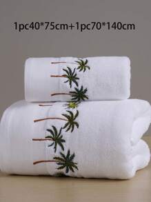 QIBHI 1 khăn tắm thêu họa tiết hoa hướng dương/cây cọ, mềm mại và thấm hút, lý tưởng cho gia đình, trang trí phòng tắm cho các cặp đôi, trở lại trường học cho tiệm làm đẹp, khăn tắm phòng tắm tại nhà cho tiệm làm đẹp, thể thao khách sạn, đồ dùng thiết yếu trong gia đình, khăn tắm, khăn tắm chăm sóc da - Nhiều màu - Xem 15