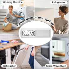 1 pieza Etiqueta deslizante con instrucciones magnéticas de limpieza para lavavajillas, pegatina para refrigerador - Multicolor - Ver 6
