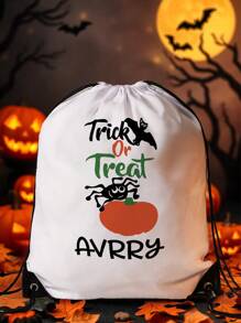 1 pieza Bolsa personalizada de Halloween y bolsas personalizadas para trick or treat, perfectas para llevar todos tus dulces de Halloween! Bolsa de transporte con diseño de fantasmas con nombre personalizado, bolsa de dulces de Halloween personalizada. Regalo de aniversario, regalo de San Valentín, regalo de cumpleaños, regalo para la mejor amiga, regalo para mamá, regalo para novia, regalo para ella, regalo para esposa, regalo de Navidad, regalos del Día de Halloween, regalos de Acción de Gracias, Feliz Día de Halloween