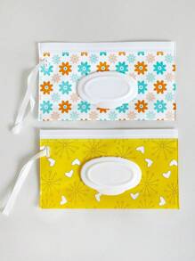 1pc/2pcs Reusable Wet Wipes Dispenser Bags, Portable Baby Wipes Pouches, Random Color Baby Shower Family Decorations Gifts - Multicolor - View 13