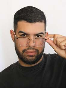 AMIA Men's Prescription Glasses Frame In Metal With Blue Light Filter Lenses MOD 93011 - Dorado - Ver 1