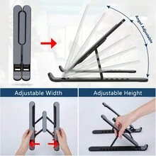 Multifunctional Laptop Stand With A Desktop Elevation Bracket Design. Foldable And Adjustable In Height. Highly Portable. It Is An Ideal Choice For Office Use. - Computer Stand - View 9