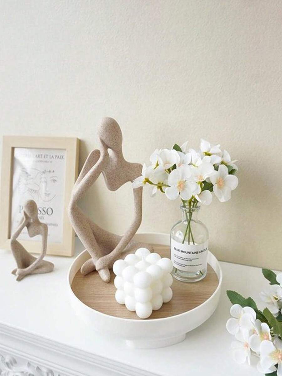 1PC 托盘珠宝收集盒，桌面香水香薰架入口装饰钥匙架化妆品收集托盘，珠宝托盘，美学房间装饰，家居装饰，厨房配件，浴室装饰，卧室装饰最佳 - 白色 - 查看 1