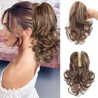 Ponytail Extension Hair Extensions, Short Grab Clips, Ponytail Hair Extensions, Wavy Curl Ponytail Wigs
