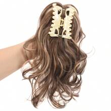 马尾假发片、短款夹式假发片、马尾假发片、波浪马尾假发 - 間色 - 查看 4