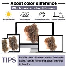 马尾假发片、短款夹式假发片、马尾假发片、波浪马尾假发 - 間色 - 查看 7