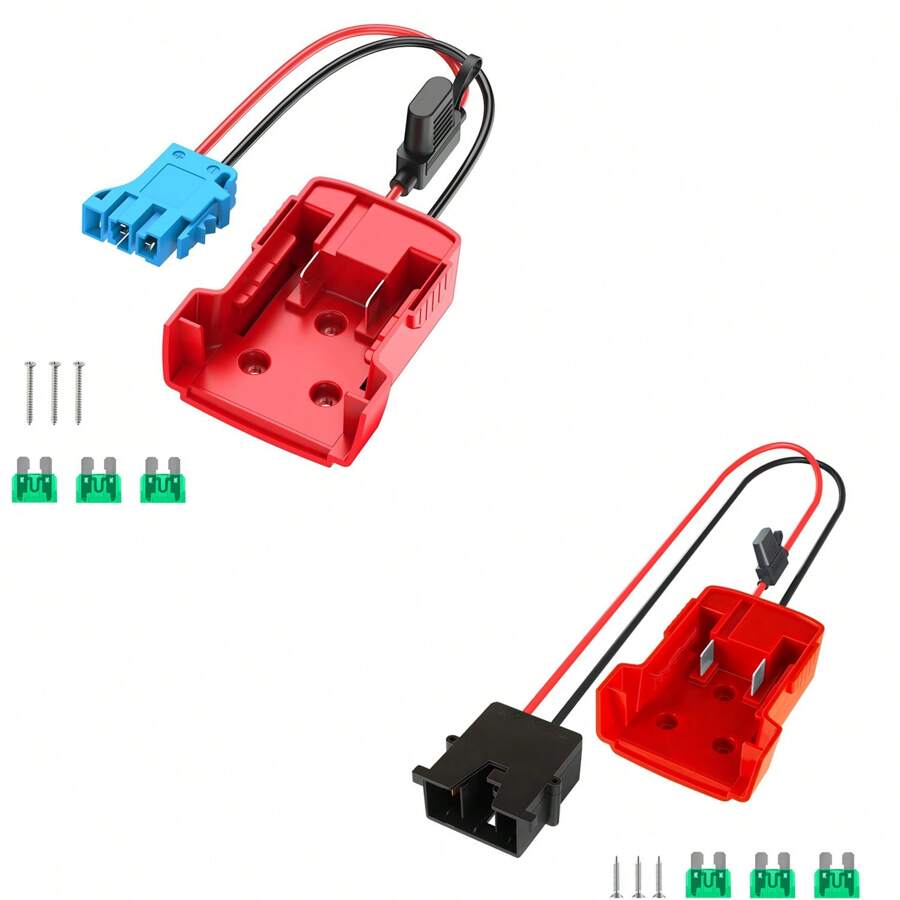 Awokee 18V Power Wheels Adapter Kit For Milwaukee M18 Battery, With Fuse Holder And Wire Harness Connector - Multicolor - View 1