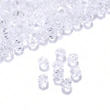 200pcs/Set 4mm Bicone Artificial Crystal Beads For Necklace Bracelet Making Colorful Faceted Glass Spacer Beads DIY Accessories - Facted Beads - View 10