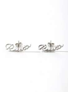 1 paire de boucles d'oreilles à tige personnalisées avec nom, boucles d'oreilles personnalisées à l'écriture manuscrite, boucles d'oreilles en acier inoxydable avec texte personnalisé en cursive. Cadeau d'anniversaire, de Saint-Valentin, de demoiselle d'honneur, de Noël, de fête des mères