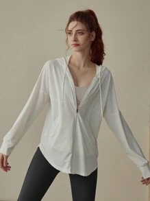 Summer Workout Women's High-End Yoga Shirt, Jogging Top, Fitness Jacket, Sun Protection Outwear For Running