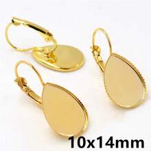 10pcs 10x14mm 13x18mm 18x25mm Drop Style Earring Cabochon Blank Base Setting French Lever Back Earrings DIY Jewelry Making Accessories Findings - French Earrings - View 19