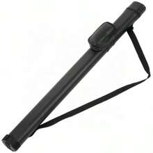 Black Dual-Hole 1/2 Structure Pool Cue Stick Shaft Sleeve, Suitable For 9-Ball Cue Sticks, Stylish Design And Easy To Carry - Black - View 4