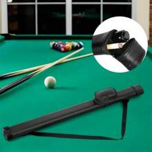 Black Dual-Hole 1/2 Structure Pool Cue Stick Shaft Sleeve, Suitable For 9-Ball Cue Sticks, Stylish Design And Easy To Carry - Black - View 5