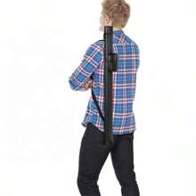 Black Dual-Hole 1/2 Structure Pool Cue Stick Shaft Sleeve, Suitable For 9-Ball Cue Sticks, Stylish Design And Easy To Carry - Black - View 3