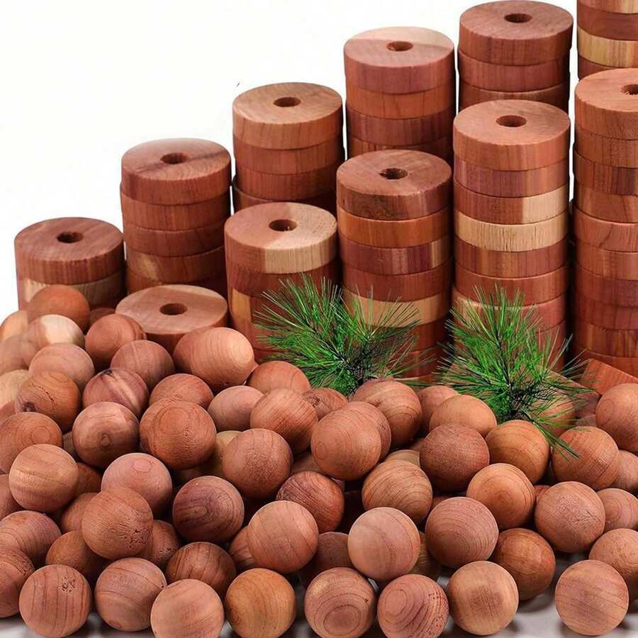 20pcs/10pcs/5pcs Clothing Storage Protector Set - Includes Cedar Balls And Cedar Rings For Clothing Protection And Odor Removal, Moth Repellent Cedar Wood Blocks For Closet Dress Pants Shoes Jeans Boots Skirtbedroom,Organizer,Organiser,Home Storage,White T Shirt Women,Black Pants Women,Ladies Winter Clothes,Dress,Winter Clothes For Ladies,Elegant Woman Dresses,White Shirt For Ladies,Long Sleeve,White Jumpsuit For Women,Spring Dresses For Women,Spring Outfits For Women,Spring,Spring Clothes,Minimalist,Summer Tops - Multicolor - View 1