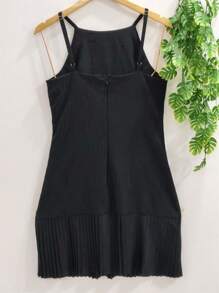 Women's Floral Dress - 黑色 - 查看 2