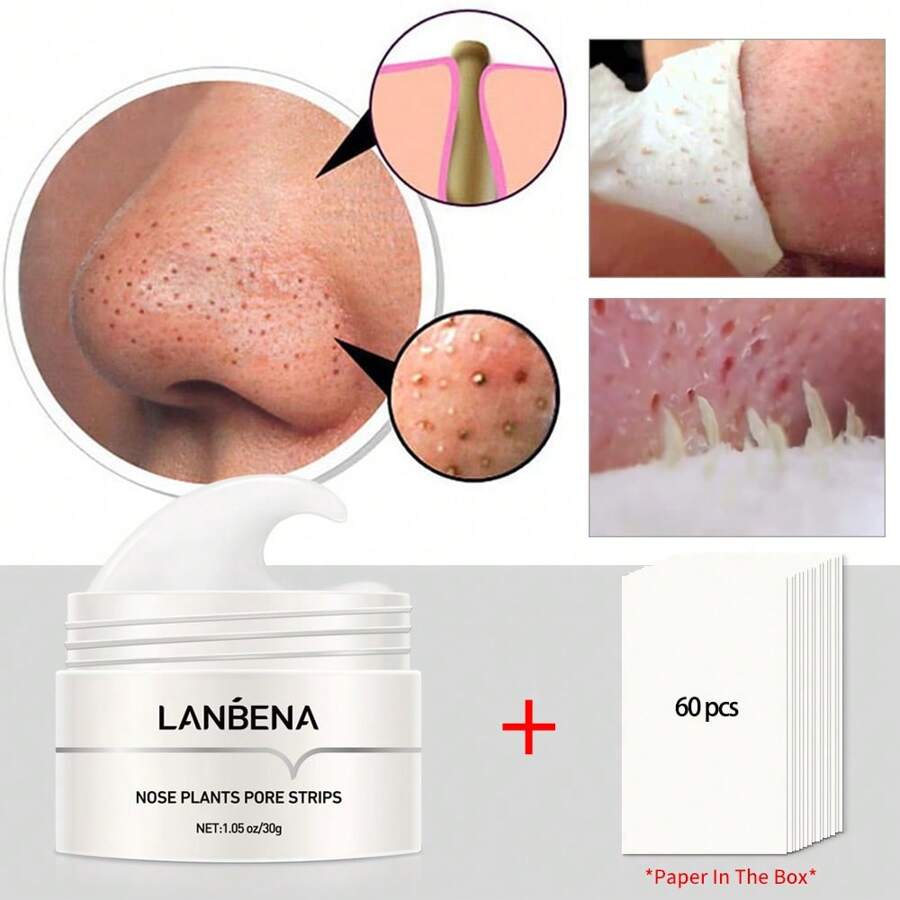 Lanbene Nose Plants Pore Strips For Blackheads, Blackhead Remover Mask, Say Goodbye To Clogged Pores,Gentle & Odor-Free
