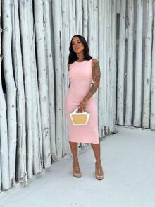 High Quality Flora Dress – Zero Sheer For A Sophisticated LookHigh Quality Flora Dress – Zero Sheer For A Sophisticated Look - 粉色 - 查看 1