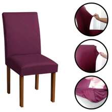 6 Piece Dining Chair Cover Kit With Mesh And Elastic