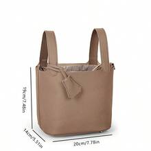 Women Handbag Multifunctional New Classic Shoulder Bag Bucket Bag With Inner Bag Included - Khaki - View 3