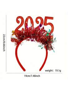 3 Packs 2025 New Year & Christmas Headpieces - Shiny Metallic Wire Stars Headdress, Suitable For Party, Photo Props And General Use - Washable Plastic Hair Accessories, Celebration, Christmas - 3 - View 4