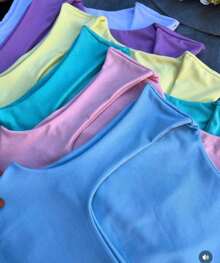 Jolie Women's Fashion Square Neck Cropped Blouse In Suplex - 黃色 - 查看 2