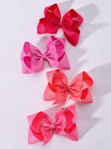 1 pieza Moño grande de 6 pulgadas para niñas, accesorios para el cabello con cinta de grosgrán y pinzas de cocodrilo para niñas y adolescentes, de vuelta a la escuela - Multicolor - Ver 11