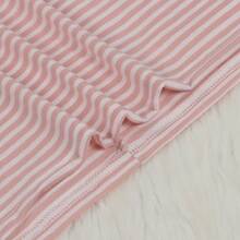 Women's Short Sleeve Striped Tunic Dress - 粉色 - 查看 5