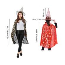 1 件聖誕斗篷紅色連帽斗篷,適合角色扮演表演成人服裝,適合聖誕老人家庭,適合男孩女孩成人