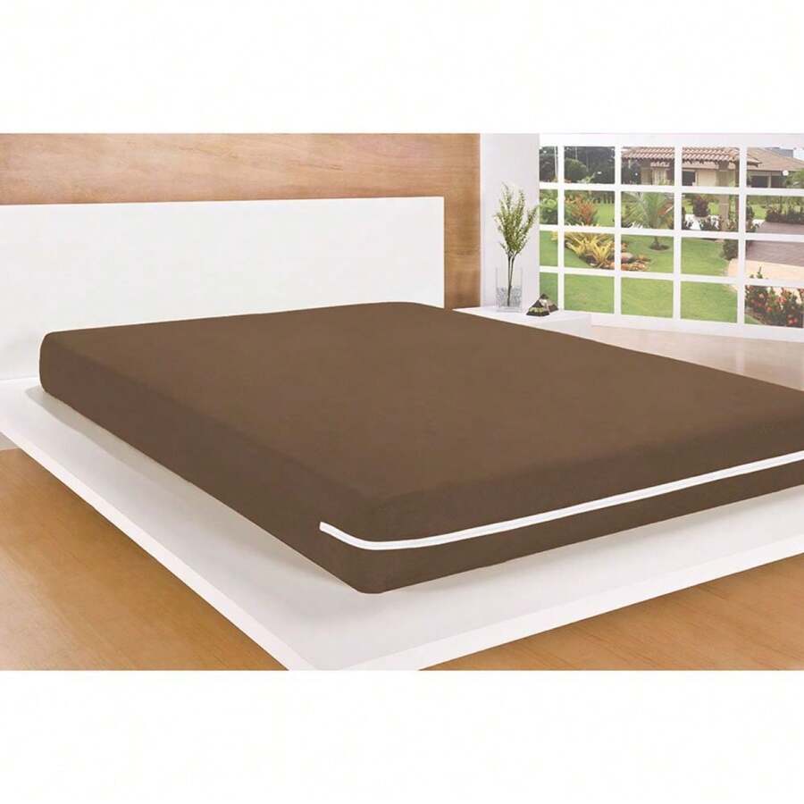 Queen Size Gel Mesh Mattress Cover 100% Polyester With Zipper - Rỉ Nâu - Xem 1