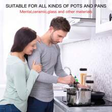 IsEasy Electric Cooktop 30 Inch Ceramic Stove 4 Burners Built-In Stove Top Electric Hot Plate Satin Glass Cooktop In Black, Control By Knob/Timer/Child Safety Lock/9 Power Levelsr/220-240V 6700W - US A Type Plug(110-127V) - View 7