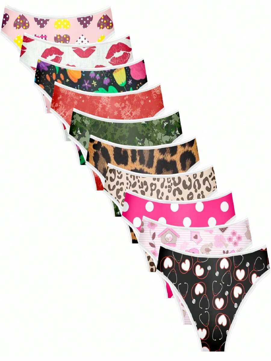 Kit Of 12 100% Cotton Comfort Panties For Adults S M L XL Or Kit Of 7 Cotton Comfort Panties - Nhiều màu - Xem 1