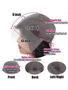 Tóc giả ren phía trước 13X6 Body Wave Tóc giả ren phía trước bằng tóc thật dành cho phụ nữ Tóc giả bằng tóc tự nhiên Tóc giả ren phía trước Body Wave trong suốt Tóc giả không keo 180 độ dày Tóc giả không keo nhổ sẵn Tóc em bé - màu đen - Xem 4