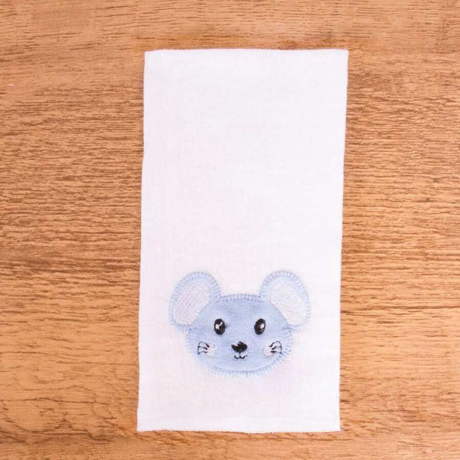 5 100% Cotton Plush Mouth And Shoulder Bib Towels Maternity Kit - Màu xanh hải quân - Xem 1