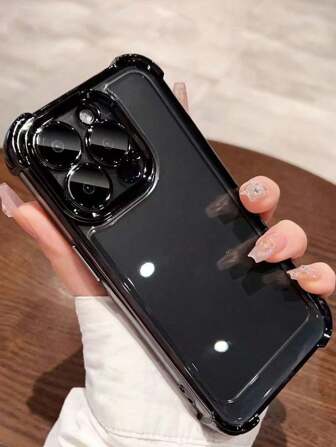 1 个电镀四角防摔透明 TPU 保护壳适用于 17 Pro Max/17 Air、11、15 Pro Max、14 Pro Max/Galaxy S25 Ultra、S2 FE、SAM A25、A56/Honor/Redmi Note 13 Pro/12C/13C/14C/Note 14 智能手机