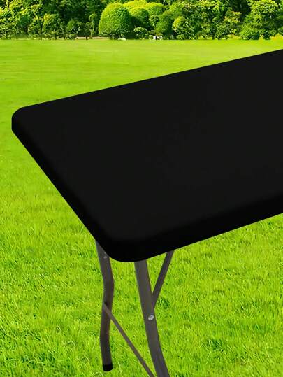 1/2 piezas Manteles rectangulares lavables a máquina, aptos para fiestas al aire libre y camping, plegables, con elástico, de tela de poliéster duradera, para decoración del hogar, tamaño 1,2 m/1,8 m/2,4 m