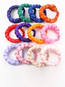 1pc Women's Multicolor Satin Twisted Headband/Scrunchie Headband Hair Hoop - Multicolor - View 2